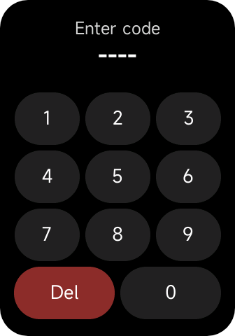 Lock Screen feature inside Notify app on Xiaomi smartwatch