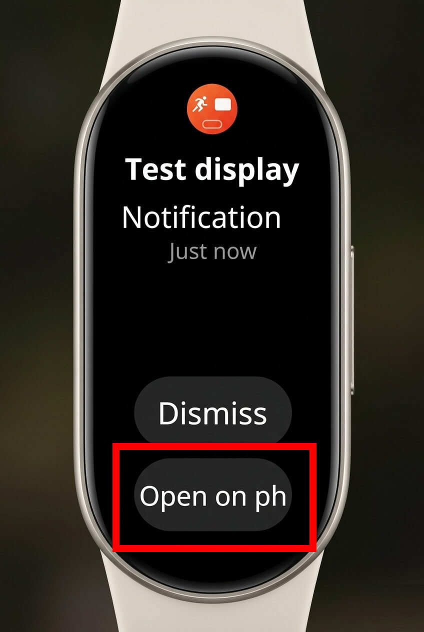 Notify app showing Open on phone button for stock notifications