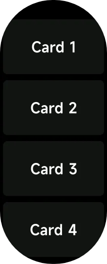 Cards app preview on Xiaomi Smart Band