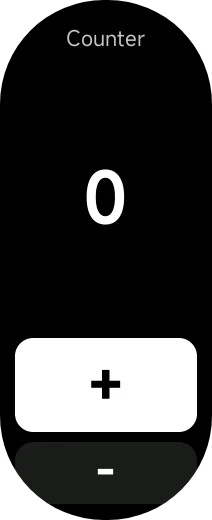 Counters app preview on Xiaomi Smart Band