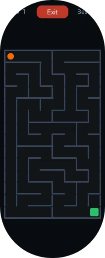Maze game preview on Xiaomi Smart Band