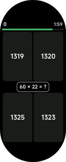 Speed Math game preview on Xiaomi Smart Band