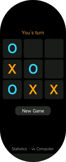 Tic Tac Toe game preview on Xiaomi Smart Band