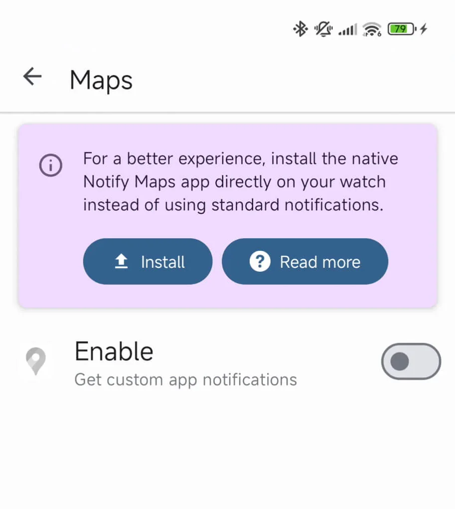Install Notify Maps on your Xiaomi watch using Notify for Xiaomi