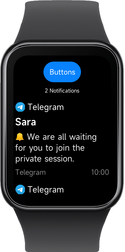 Notify app main screen on Xiaomi watch