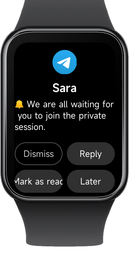 Notify app notification screen on Xiaomi watch