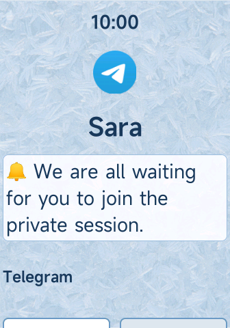 Custom theme preview for Notify app buttons screen