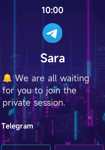 Custom theme preview for Notify app main screen
